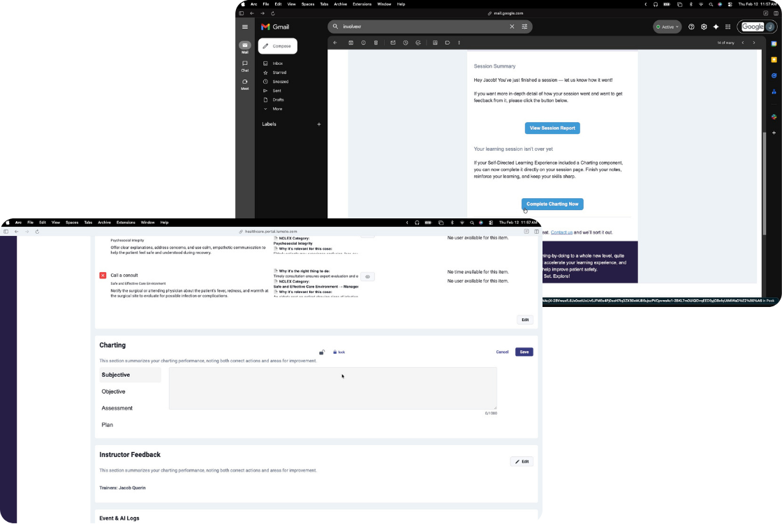 Charting section in the Lumeto Web Portal with SOAP fields