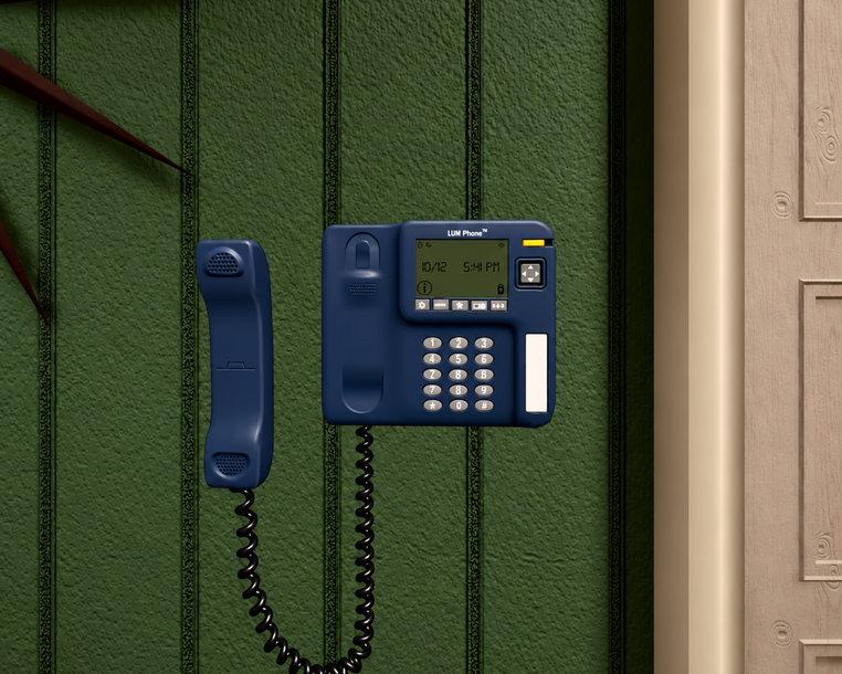 Wall phone in the simulation room
