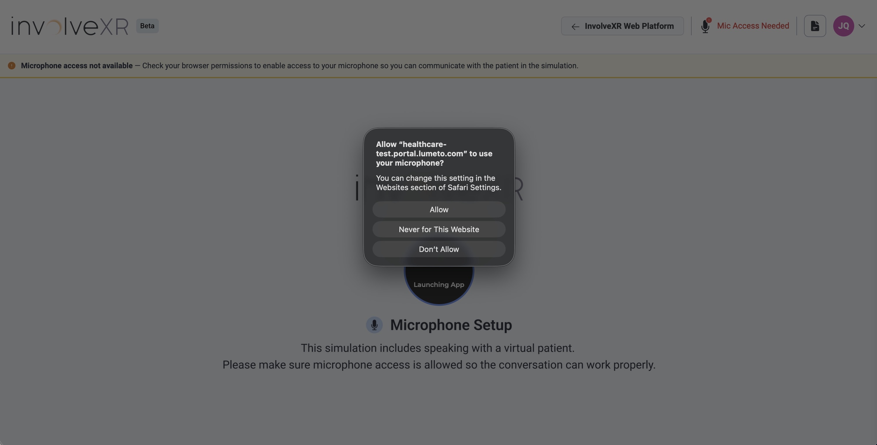  Screenshot - Web-Based Simulation card