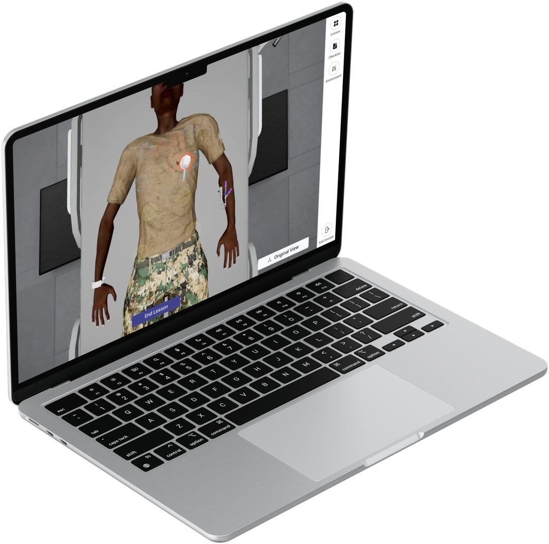 OnScreen scenario running on a laptop